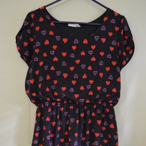 Modcloth Omigosh A-line in Hearts